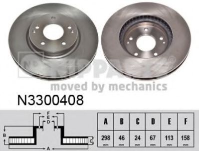 Тормозной диск NIPPARTS N3300408