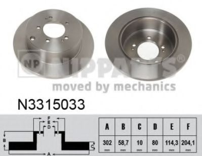 Тормозной диск NIPPARTS N3315033