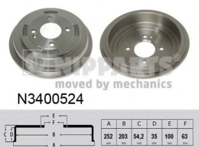 Тормозной барабан NIPPARTS N3400524