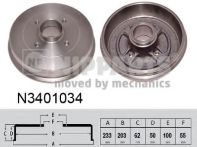 Тормозной барабан NIPPARTS N3401034
