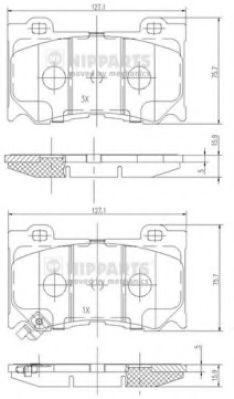 Тормозные колодки NIPPARTS N3601107