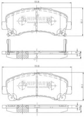 Гальмівні колодки NIPPARTS N3609011