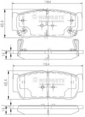 Тормозные колодки NIPPARTS N3610402