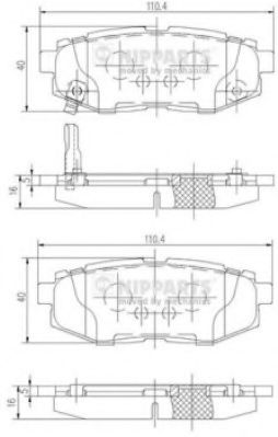 Тормозные колодки NIPPARTS N3617006