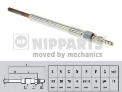 Свеча накала NIPPARTS N5718001