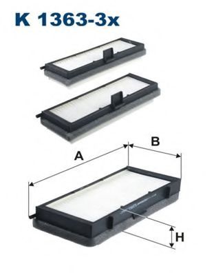 Фильтр салона FILTRON K1363-3x