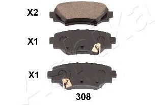 Тормозные колодки ASHIKA 51-03-308