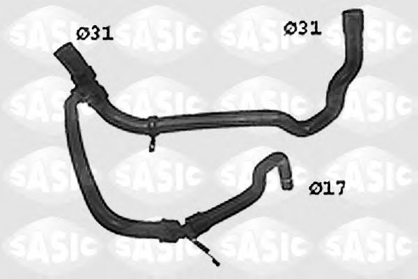 Шланг радиатора SASIC SWH0482