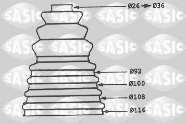 Комплект пыльника ШРУСа SASIC 1904010