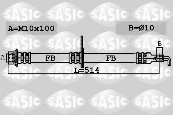 Тормозной шланг SASIC 6600019