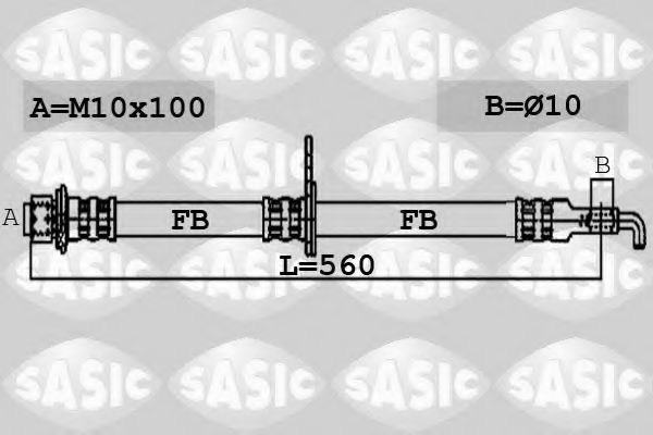 Тормозной шланг SASIC 6600038