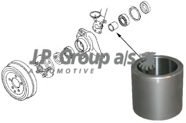 Распорная втулка, колёсный подшипник JP GROUP 8151250800