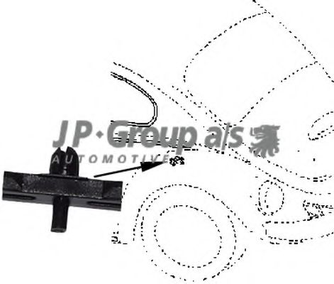 Зажим молдинга / защитной накладки JP GROUP 8186550406