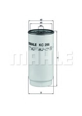 Паливний фільтр MAHLE ORIGINAL KC 296D
