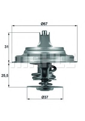 Термостат MAHLE ORIGINAL TX 25 71D
