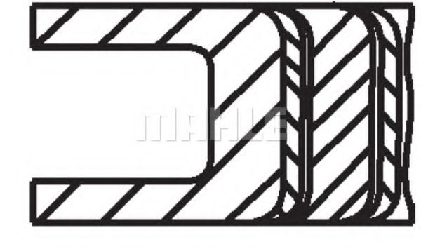Поршневые кольца MAHLE 031 86 N0 - Фото 2