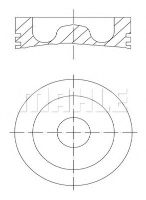 Поршень MAHLE ORIGINAL 061 PI 00129 000