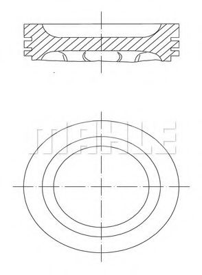 Поршень MAHLE ORIGINAL 222 01 01