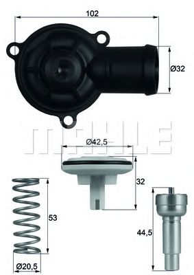 Термостат MAHLE ORIGINAL TI 220 87D