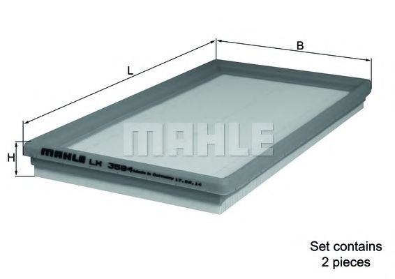 Воздушный фильтр MAHLE ORIGINAL LX 3594/S