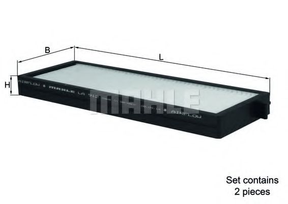 Фильтр салона MAHLE LA 912/S