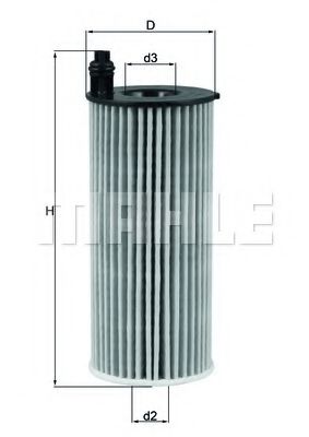 Масляный фильтр MAHLE ORIGINAL OX 813/1D
