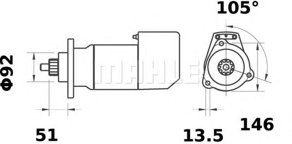 Стартер MAHLE MS 555