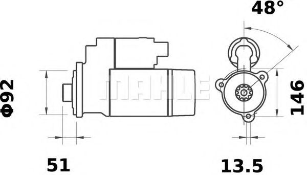 Стартер MAHLE MS 64