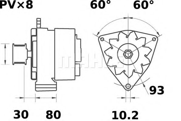 Генератор MAHLE MG 586