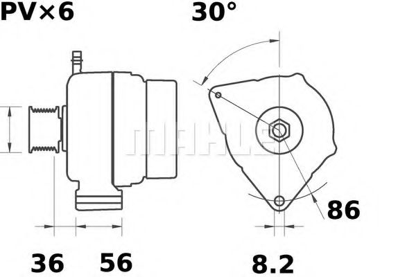 Генератор MAHLE MG 186