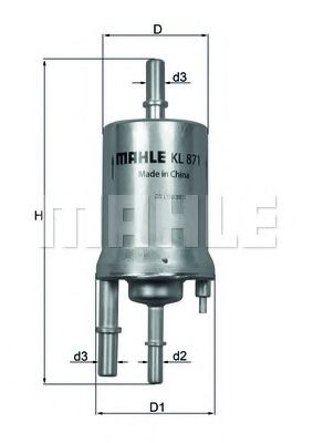 Топливный фильтр MAHLE KL 871