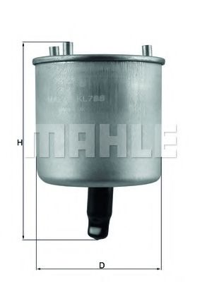 Топливный фильтр MAHLE ORIGINAL KL 788