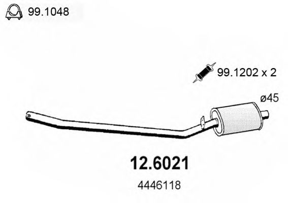 Резонатор ASSO 12.6021