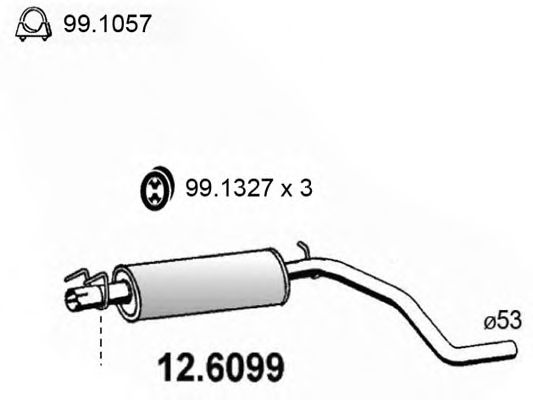 Резонатор ASSO 12.6099