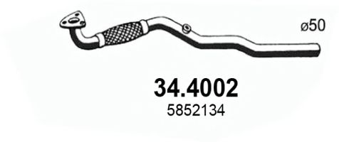 Труба выхлопного газа ASSO 34.4002