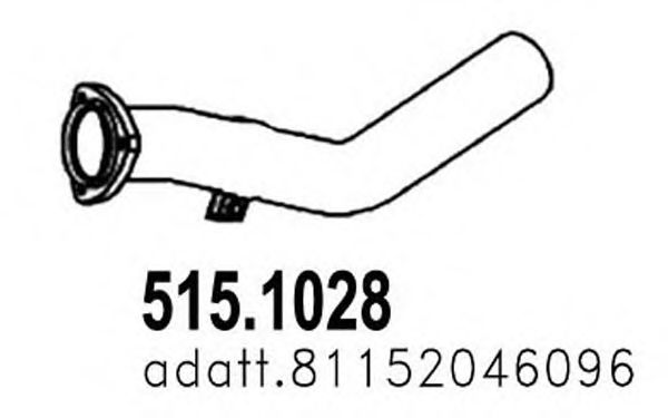 Труба выхлопного газа ASSO 515.1028