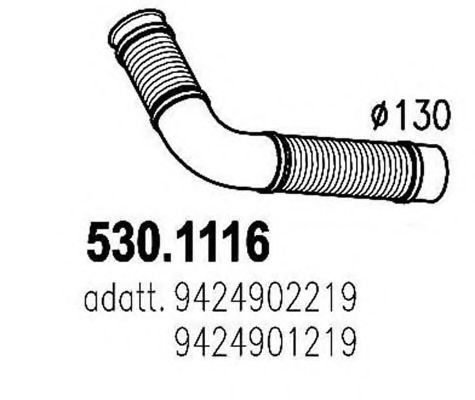 Труба выхлопного газа ASSO 530.1116