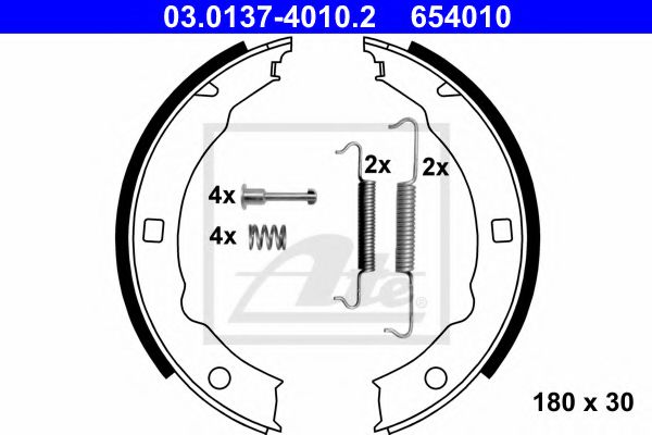 Тормозные колодки ручника ATE 03.0137-4010.2
