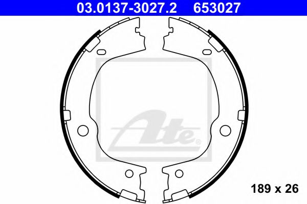 Тормозные колодки ручника ATE 03.0137-3027.2