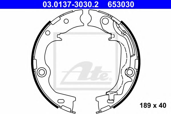 Тормозные колодки ручника ATE 03.0137-3030.2