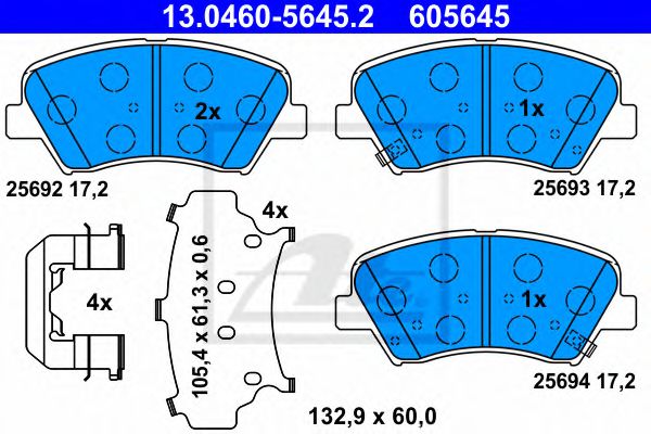 Тормозные колодки ATE 13.0460-5645.2