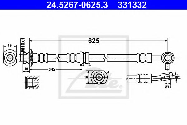 Тормозной шланг ATE 24.5267-0625.3