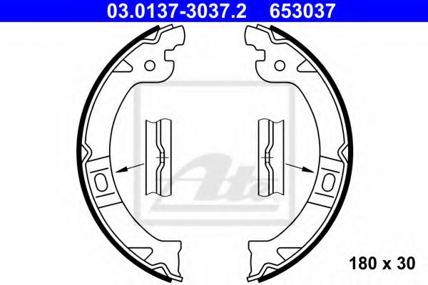 Тормозные колодки ручника ATE 03.0137-3037.2
