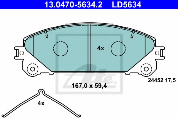 Тормозные колодки ATE 13.0470-5634.2 ATE Ceramic
