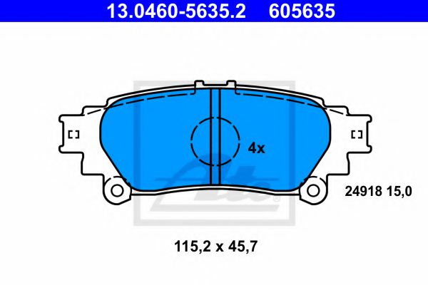 Тормозные колодки ATE 13.0460-5635.2