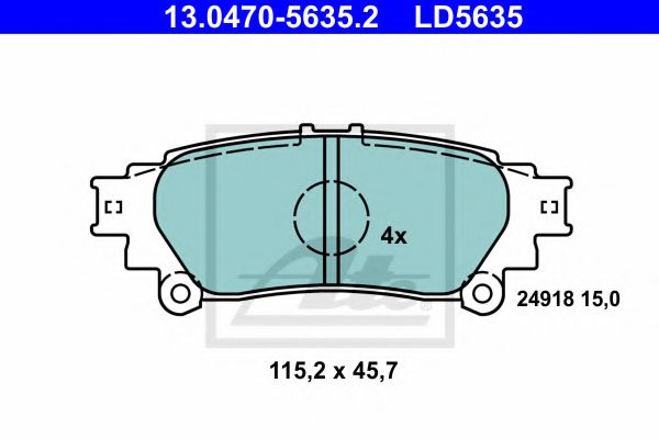 Тормозные колодки ATE 13.0470-5635.2 ATE Ceramic