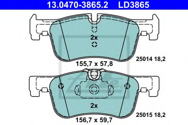 Тормозные колодки ATE 13.0470-3865.2 ATE Ceramic