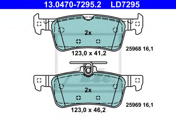 Тормозные колодки ATE 13.0470-7295.2 ATE Ceramic