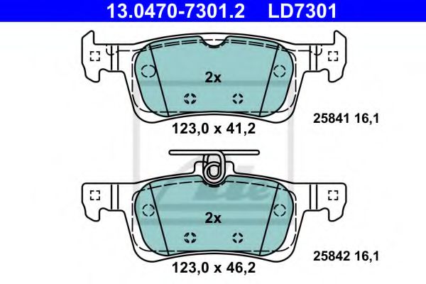 Тормозные колодки ATE 13.0470-7301.2 ATE Ceramic