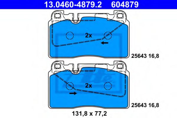 Тормозные колодки ATE 13.0460-4879.2